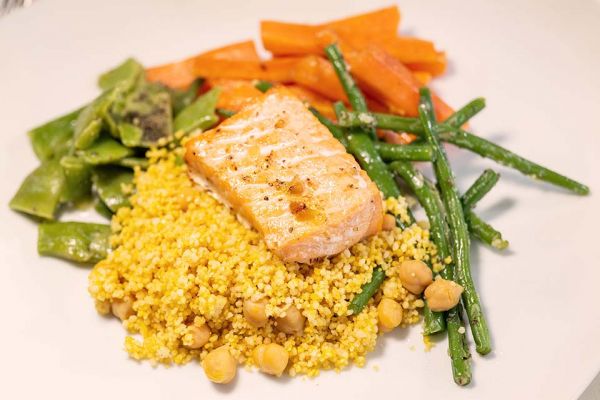 Lachs im Zitronen-Couscaus